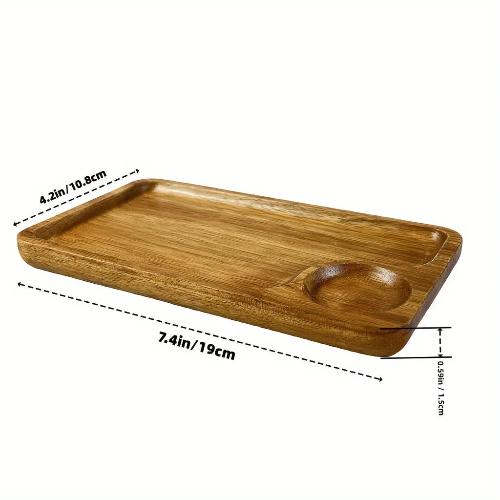 Japanese solid wood fruit plate factory wholesale wooden tray multi-size high-value fruit tray snack plate