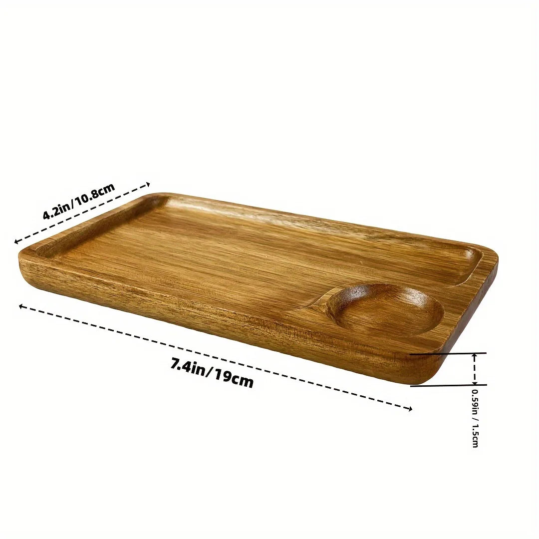 Japanese solid wood fruit plate factory wholesale wooden tray multi-size high-value fruit tray snack plate