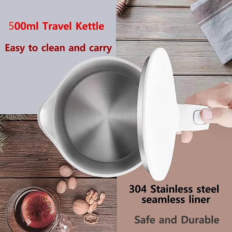 Electric kettle Tea and Coffee 500ML Stainless Steel Portable Water Boiler Family Travel kitchen Smart kettle Electric Teapot