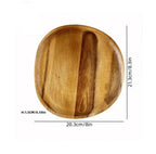 Japanese solid wood fruit plate factory wholesale wooden tray multi-size high-value fruit tray snack plate