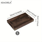 Wooden Rectangular Tea Tray Wooden Tray Wooden Hotel Dinner Tray Suitable for Dinner Dessert Bathroom Supplies Kitchen Storage