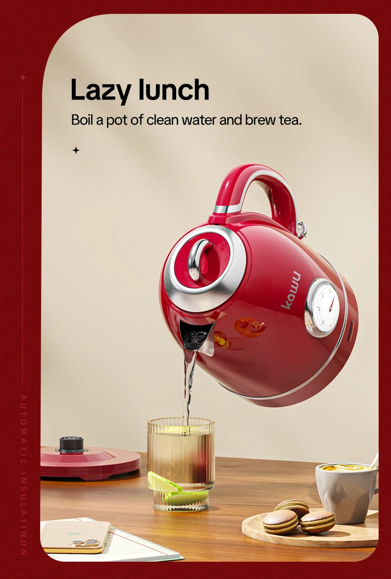 European-style retro electric kettle, 3L large capacity, constant temperature and heat preservation, a great home item