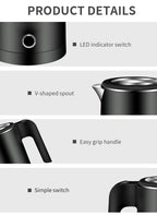 Portable Electric Kettle 500ML Stainless Steel Water Boiler for Tea Coffee Travel Family Use Smart kettle  Kitchen Appliance