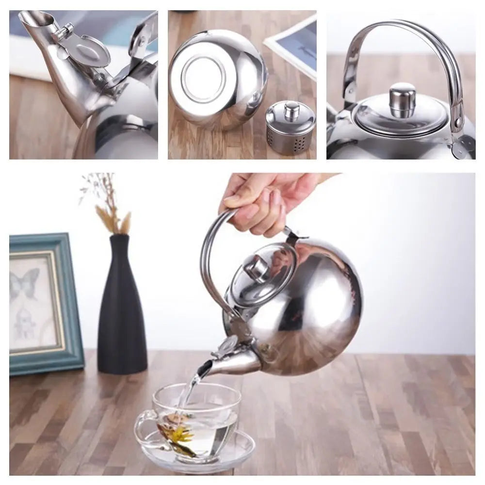 Stainless Steel Water Kettles with Infuser Filter Large Capacity Oolong Tea Jug Tea Coffee Tools Cookware Coffee Kettle