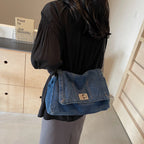Denim bag women 2025 New fashion casual shoulder bags large capacity Tote Bag class commuting crossbody Bags for women bolsa sac