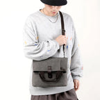 Men's Fashion Canvas Shoulder Bags Business Travel Crossbody Bags Men Multifunctional Messenger Bags Briefcase Men Handbag Tote