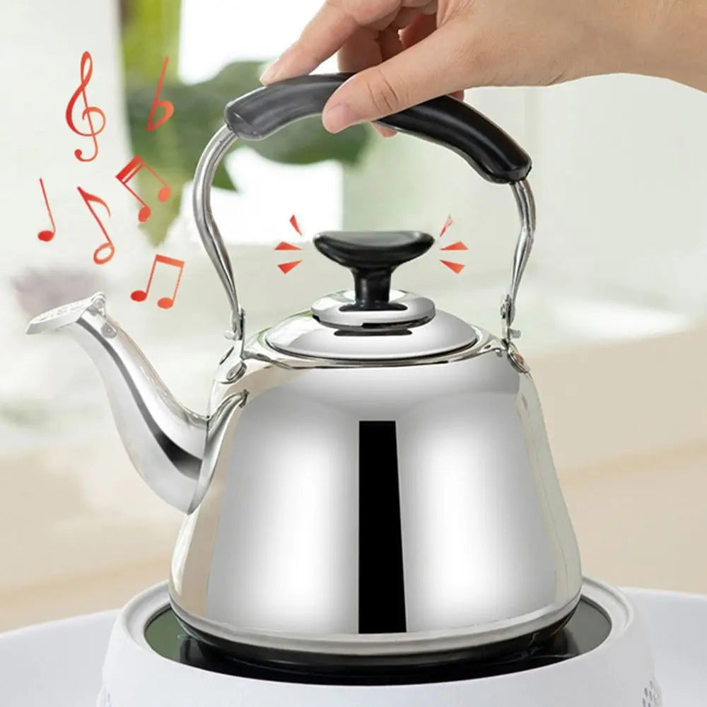 Stainless Steel Whistling Teakettle Fast Heating Base Large Capacity Water Kettles Thickened Gas Stove Induction Cookers