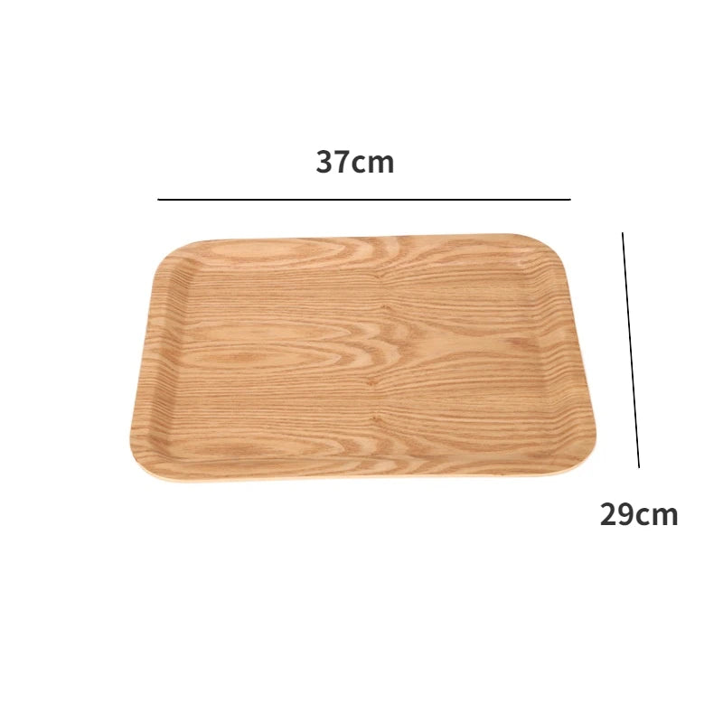 Wooden Tray Cake Bread Tray Put Water Cup Flat Tray Household Kitchen Storage Tray