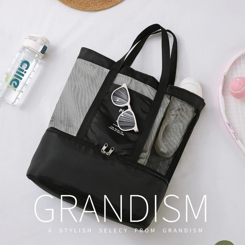 Tote Waterproof Bento Bag Swimming Bag Travel Storage Beach Bags Insulated Double Layer Picnic Ice Bags