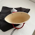 Simple Fashion Big Tote Bags For Women Cotton Fabric Woven Design Letter Embroidered  Luxury Large Capacity Shopper Shoulder Bag