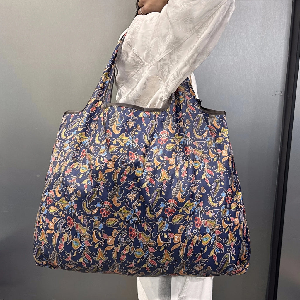 Tote Bag, Large-Capacity Tote Bag, Reusable Satchel Environmentally Friendly Lightweight Shopping Bag with Printed Pattern, Outdoor Foldableable Satchel Camping Style Travel Bag