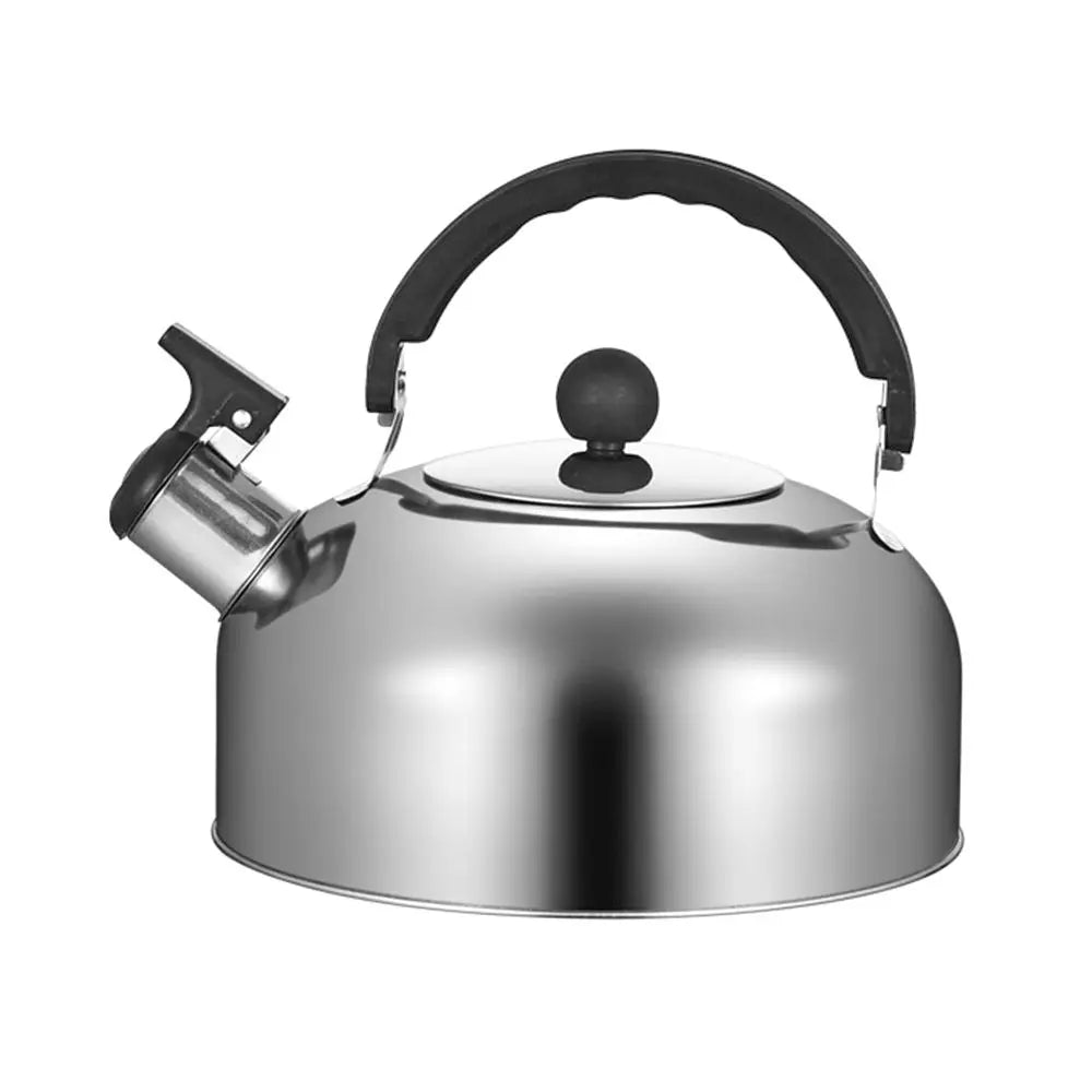 3L Stainless Steel for Hiking Cooking Ergonomic Handle Whistling Kettle Teakettle Stove Gas Water Kettle Teapot for Trips