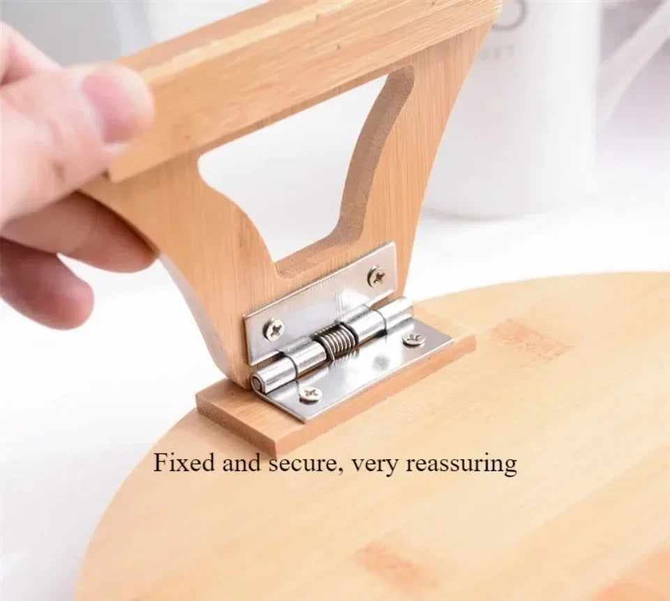 Sofa Tray Table Sofa Handrail Clip-on Tray Made Solid Wood Portability TV Food Multifunctional Portable Foldable Circular Tray
