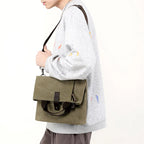 Men's Fashion Canvas Shoulder Bags Business Travel Crossbody Bags Men Multifunctional Messenger Bags Briefcase Men Handbag Tote