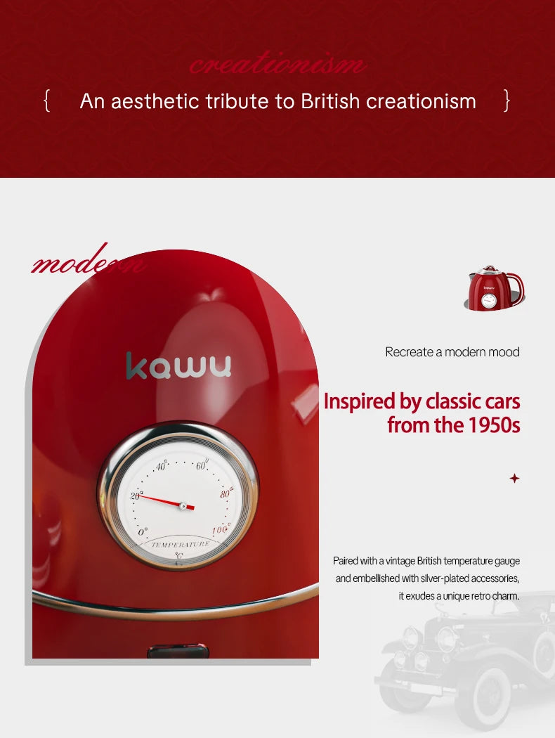 European-style retro electric kettle, 3L large capacity, constant temperature and heat preservation, a great home item