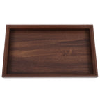 Black Walnut Wood Tea Tray Square Solid Wood Serving Tray Display Tray For Jewelry Storage Food Snack Platter Home Hotel