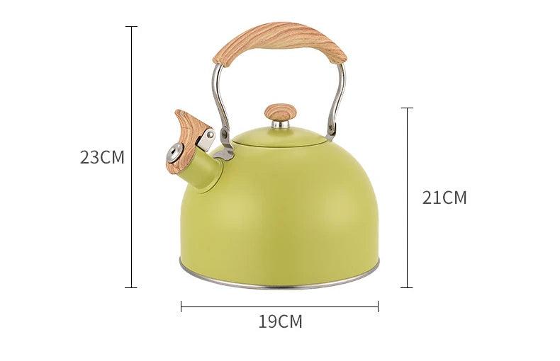 Whistle Kettle Stainless Steel Kettle for Boiling Water Chirping Camping Teapot Folding Handle Teapots to Boil Water Gas Stove