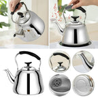 Stainless Steel Whistling Teakettle Fast Heating Base Large Capacity Water Kettles Thickened Gas Stove Induction Cooker Cookware