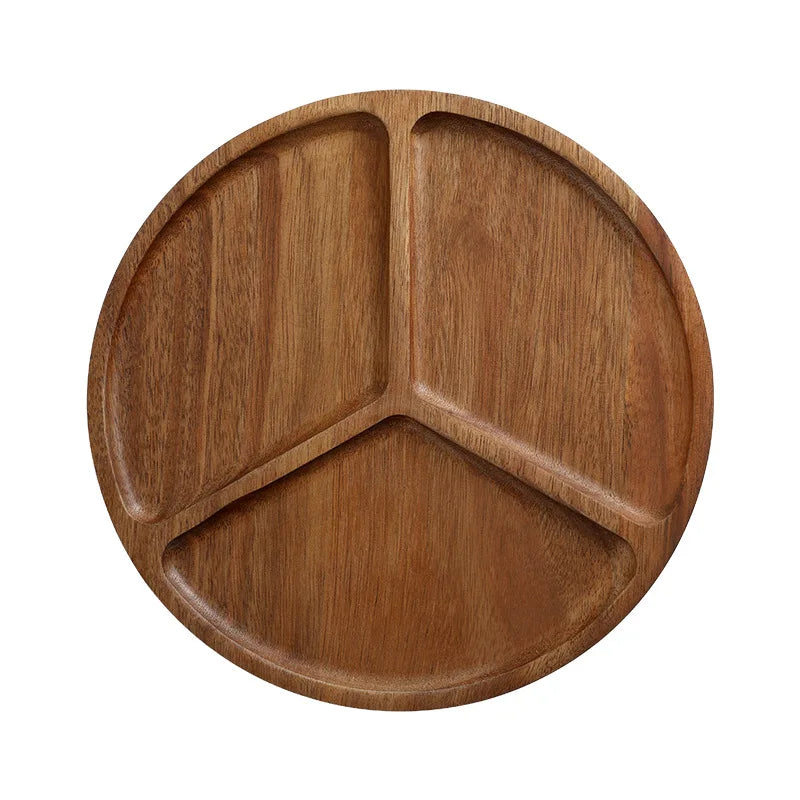 Japanese solid wood fruit plate factory wholesale wooden tray multi-size high-value fruit tray snack plate