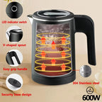 500ML Large Capacity Electric Kettle Stainless Steel Portable Water Boiler Fast Boil Smart Kettle for Home Hotel Water Kettle