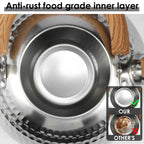 3/2L Tea Kettle with Anti-scald Handle Rustproof Whistling Tea Kettle Food Grade Stainless Steel Stove Top Tea Kettle