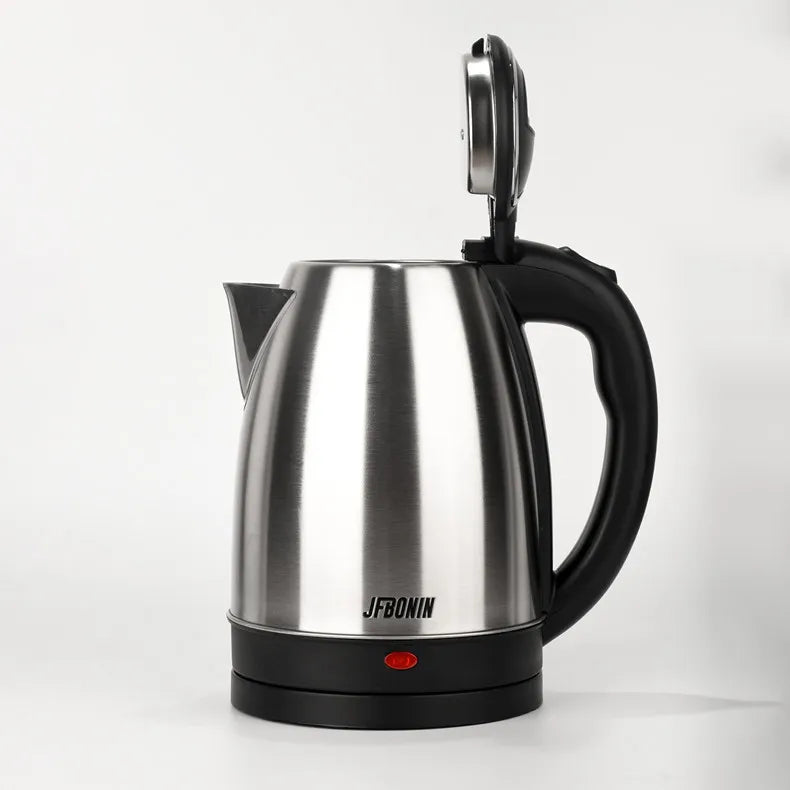 Stainless Steel Electric Kettle 1.8L 220V Silver Black Base Separation Desion Rust-resistant Durable for Home During Travel