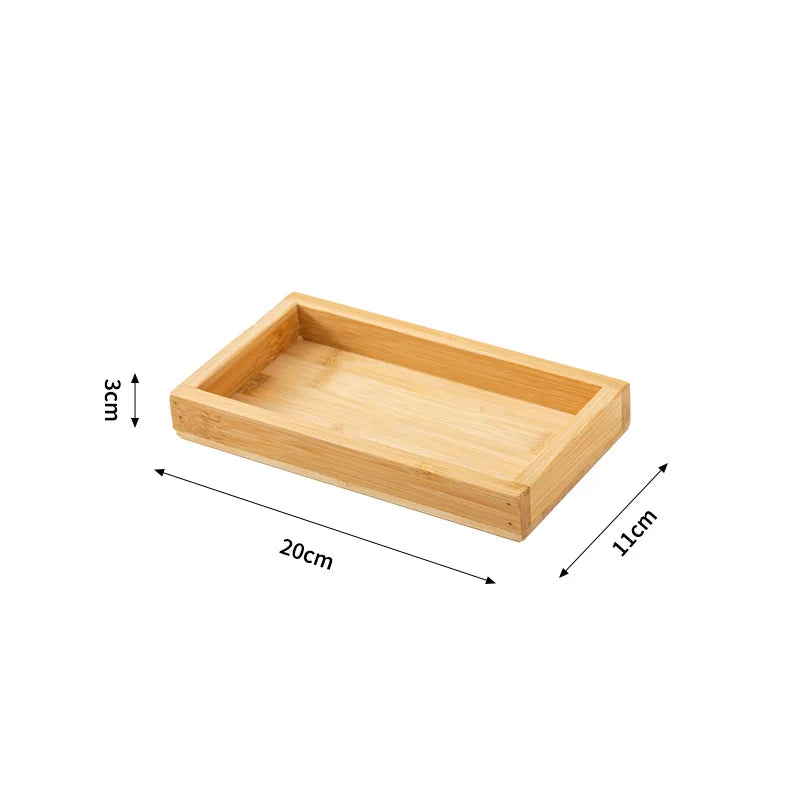 Rectangular WOOD Tea Tray Wooden Serving Tray Plate Fruit Bread Food Storage Tray Tableware Stand Home Kitchen Supplies