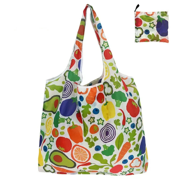 Tote Bags Flower Print Women's Grocery Handbags Outdoor Foldable Shopper Eco Shopping Bag Reusable Storage Bag Organizer Bags