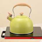Whistle Kettle Stainless Steel Kettle for Boiling Water Chirping Camping Teapot Folding Handle Teapots to Boil Water Gas Stove