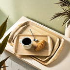 Wooden Tray Cake Bread Tray Put Water Cup Flat Tray Household Kitchen Storage Tray