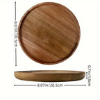 Japanese solid wood fruit plate factory wholesale wooden tray multi-size high-value fruit tray snack plate