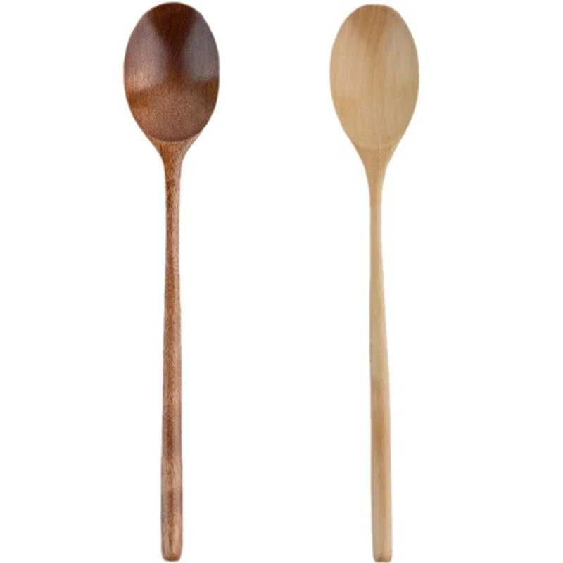1/2pcs Wooden Spoon Kitchen Cooking Utensil Tools Soup Tea Spoon Tableware Catering Cooking Tool Coffee Soup Honey Spoon