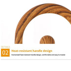 3L Whistling Tea Kettle Thick Stainless Steel Teakettle Teapot with Wooden Handle Compatible with Gas Stoves Induction