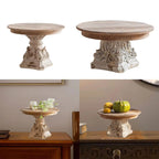 Wooden Fruit Tray Food Dish Plate Rustic Tea and Coffee Table Tray