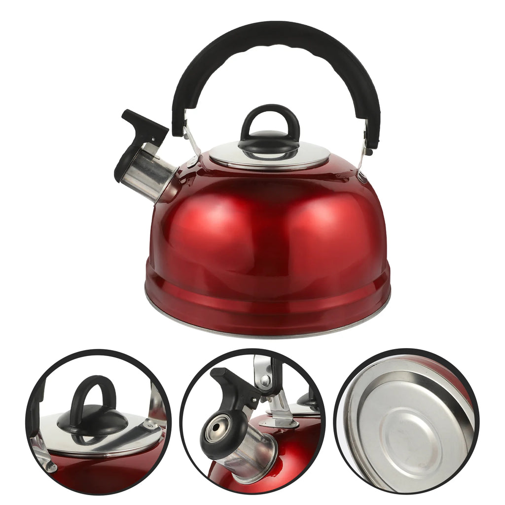 Chirping Kettle Wide Opening Whistling Teapot Stovetop Flame Stainless Steel Whistle