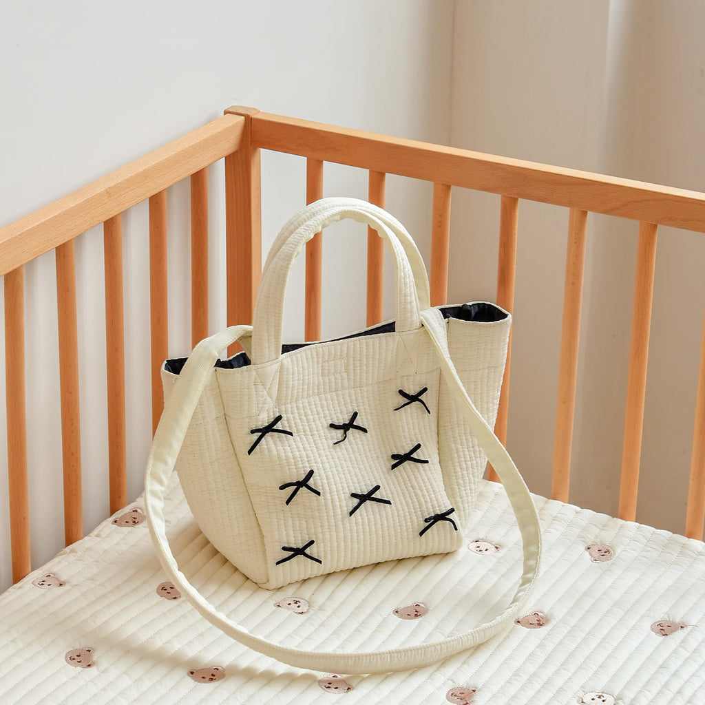 New bow tote bag small fashion Tote bag large capacity shoulder bag