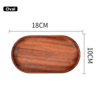 Walnut Wooden Tray Ins Wind Small Wooden Plate Japanese Rectangular Dinner Plate Cake Bread Coffee Tea Solid Wood Plate Tray