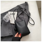 Women Handbags Female Pu Leather Shoulder Bags Luxury Large Capacity Crossbody Bags Solid Flap for Women Portable Phone Purse