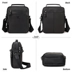 Men's Cowhide Shoulder Bag Casual Crossbody Bags Full Grain Leather Multifunctional Ipad Messenger Handbag Quality