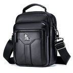 Men's crossbody bag, fashionable leather bag, trendy retro men's top layer cowhide shoulder bag