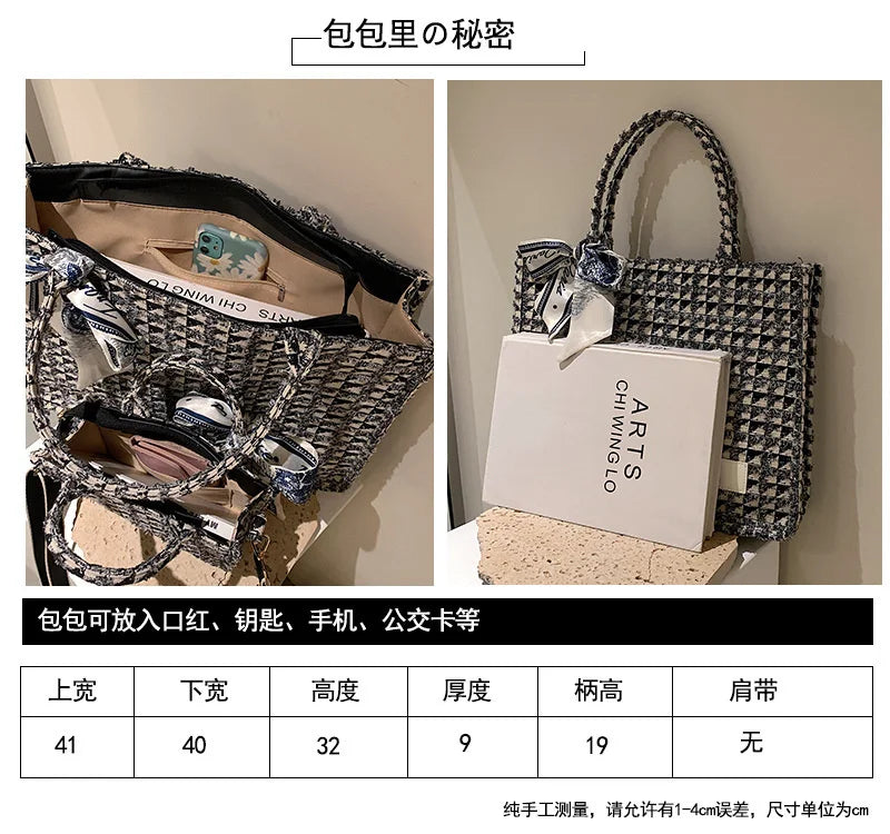 Women’s Tote Bags 2022 Trend New Mass Canvas Shoulder Bags Luxury Designer Handbags Casual Fashion Messenger Bags