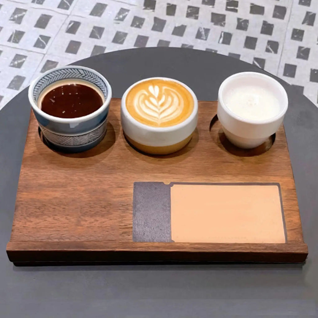 Wooden Food Tray Breakfast Tray Wooden Three-Grid Retro Serving Platter For Breakfast Meal Drinks Coffee Table Appetizers Party