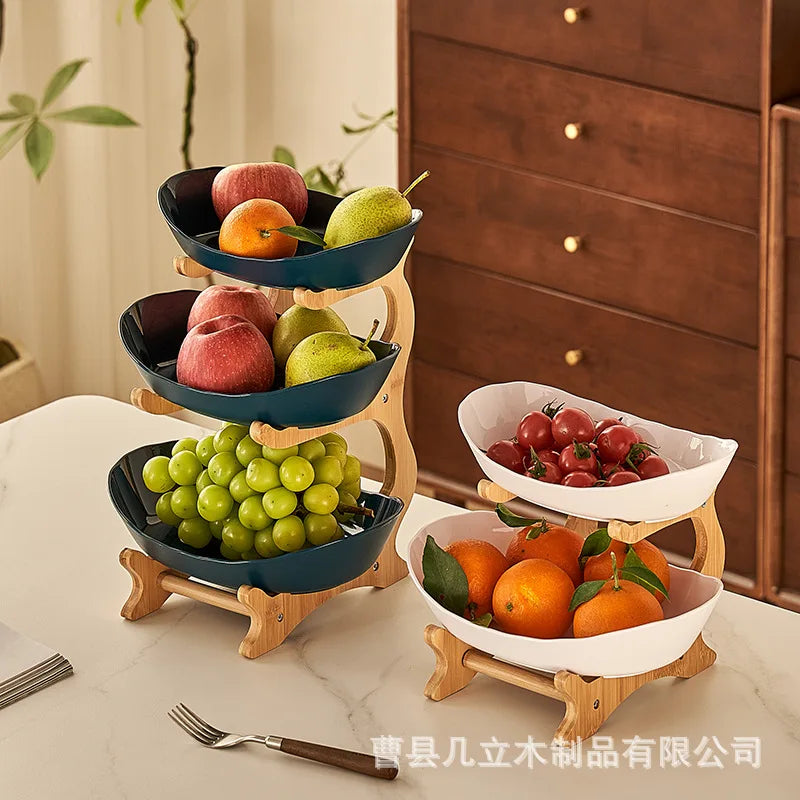 Fruit Plate Plastic Snack Dish Creative Modern Dried Fruit Basket Candy Dish Cake Stand dessert trays fruteros de cocina