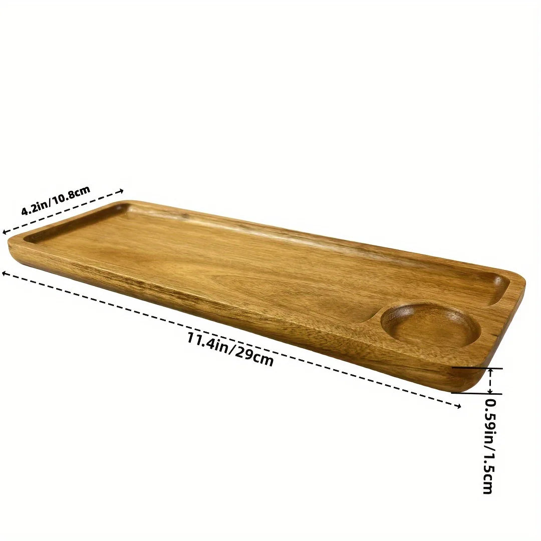 Japanese solid wood fruit plate factory wholesale wooden tray multi-size high-value fruit tray snack plate