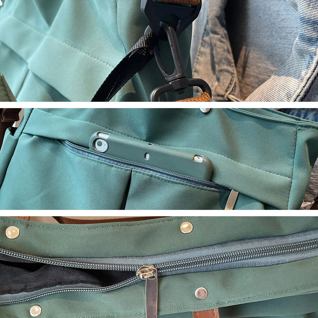 Super Popular Tote Bag for Women Large Capacity 2025 New Computer Mom Commuter Bag Nylon Canvas Bag for Students to Go in Class, Shopping and Mountaineering