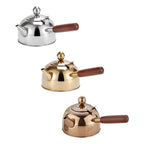 Portable Tea Kettle with Wood Handle Teapots Pot Jug Large Capacity Flat Bottom for Picnic Household Restaurant Kitchen Stovetop