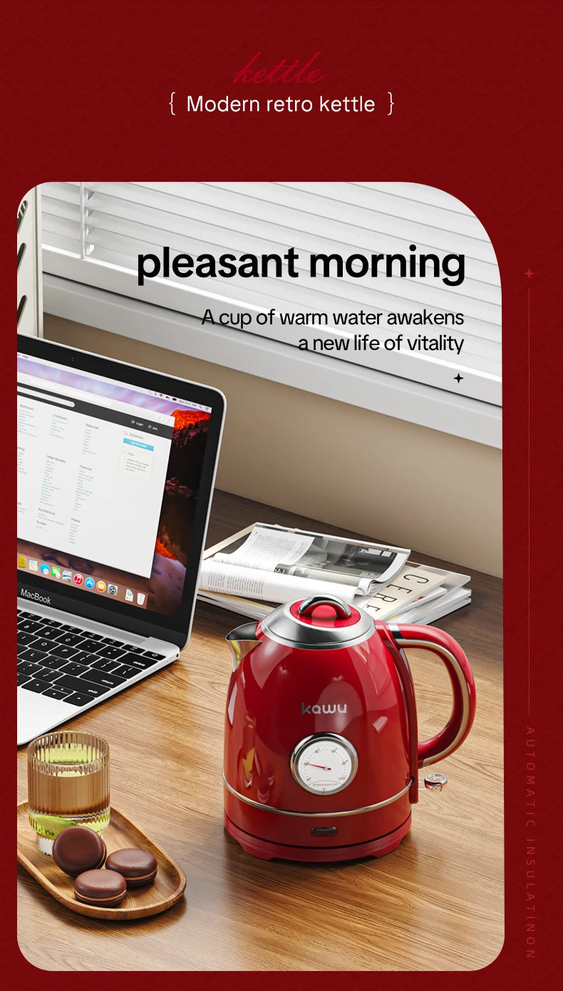 European-style retro electric kettle, 3L large capacity, constant temperature and heat preservation, a great home item