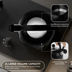 Whistling Kettle with Ergonomic Handle 2L Stove Top Kettle Stainless Steel Stove Top Tea Kettle Rapid Boiling Stove Top Tea Pots