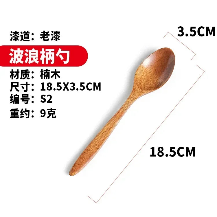 Wooden Spoon Bamboo Kitchen Cooking Utensil Tool Soup Teaspoon Catering for Kicthen Wooden Spoon Bamboo Spoon Dinner Spoon