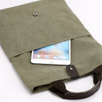 Men's Fashion Canvas Shoulder Bags Business Travel Crossbody Bags Men Multifunctional Messenger Bags Briefcase Men Handbag Tote